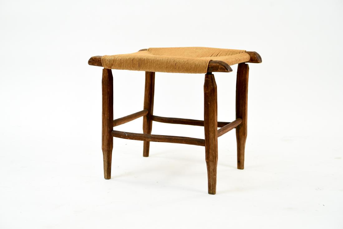 WOVEN SEAT STOOL OR OTTOMAN (1 of 10)