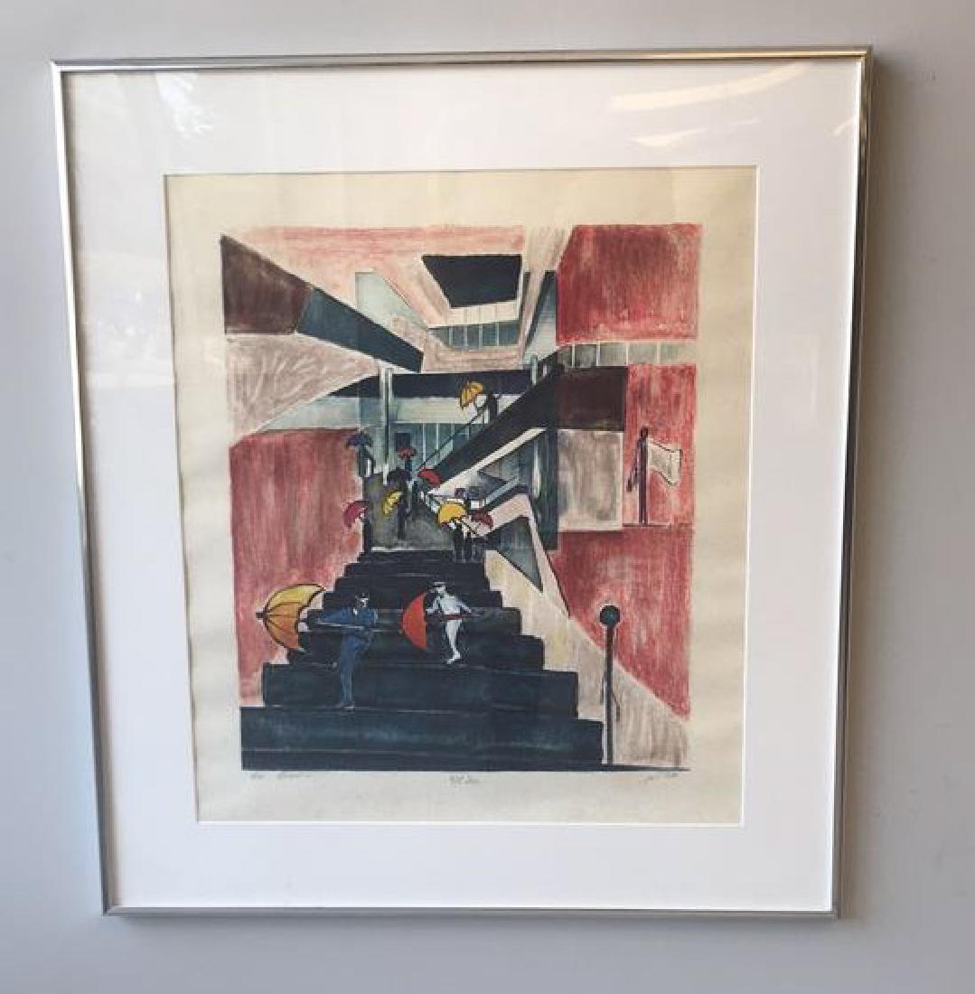 LEA LEVIN PENCIL SIGNED PRINT: Pencil signed and numbered. Dimensions: H 25.5" x W 23" Condition: Some foxing.