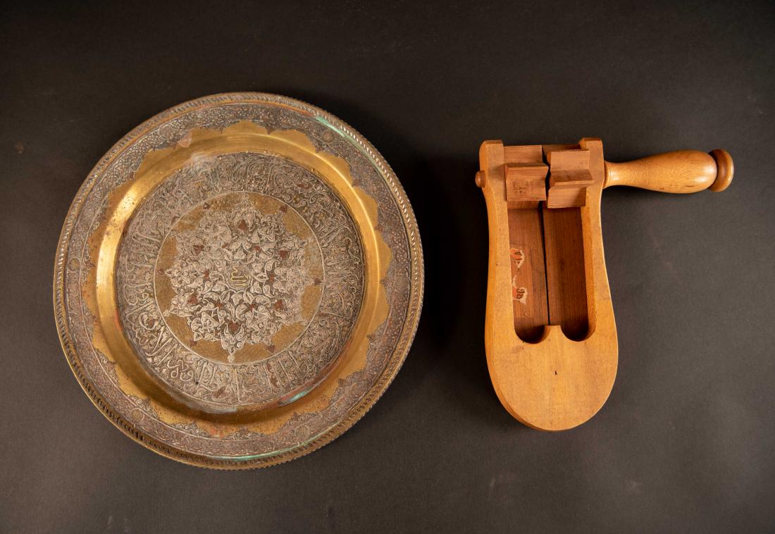 GROUPING SILVER INLAID TRAY AND JUDAICA (1 of 8)