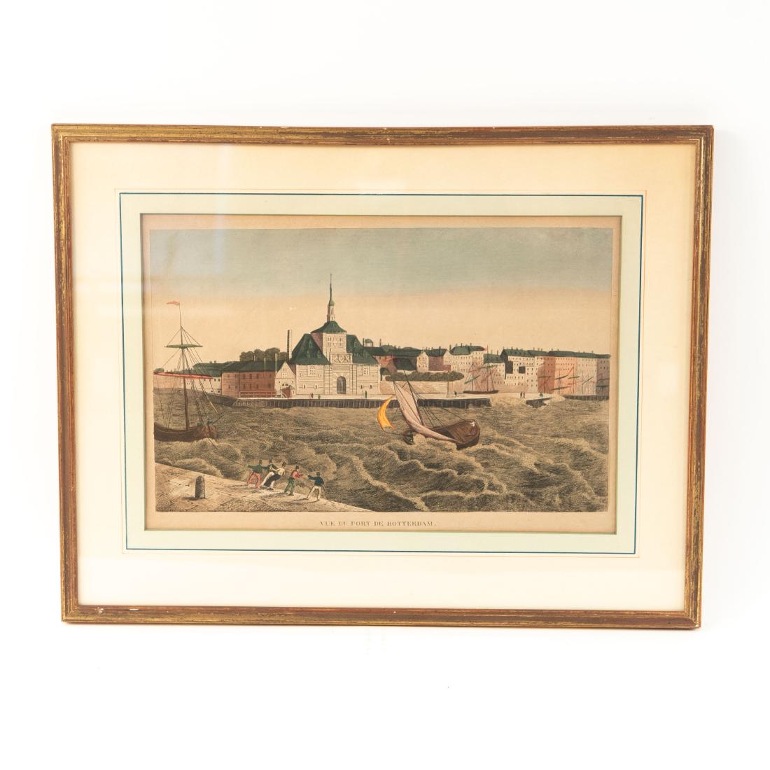 19TH C. ENGRAVING OF ROTTERDAM (1 of 8)