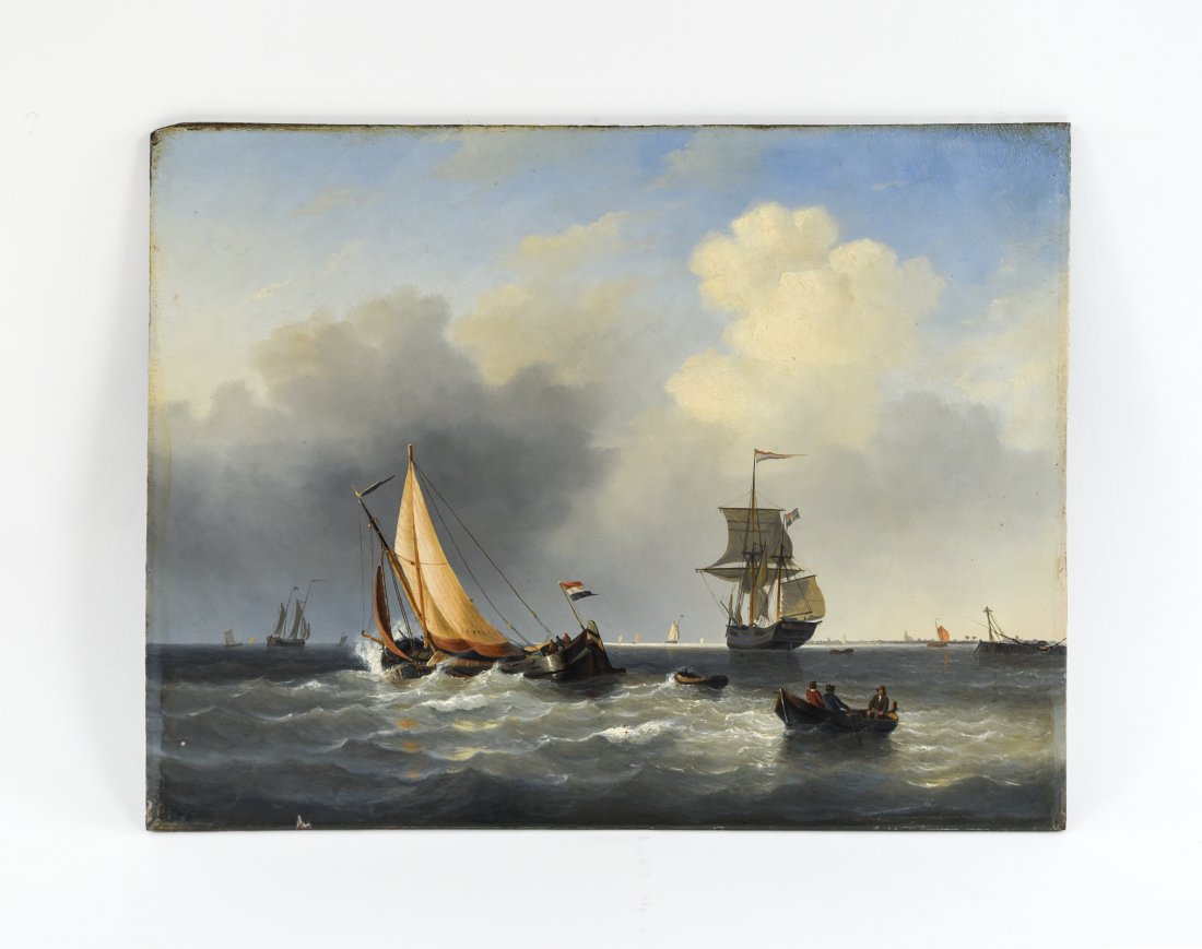 19TH C. DUTCH NAUTICAL PAINTING (1 of 14)