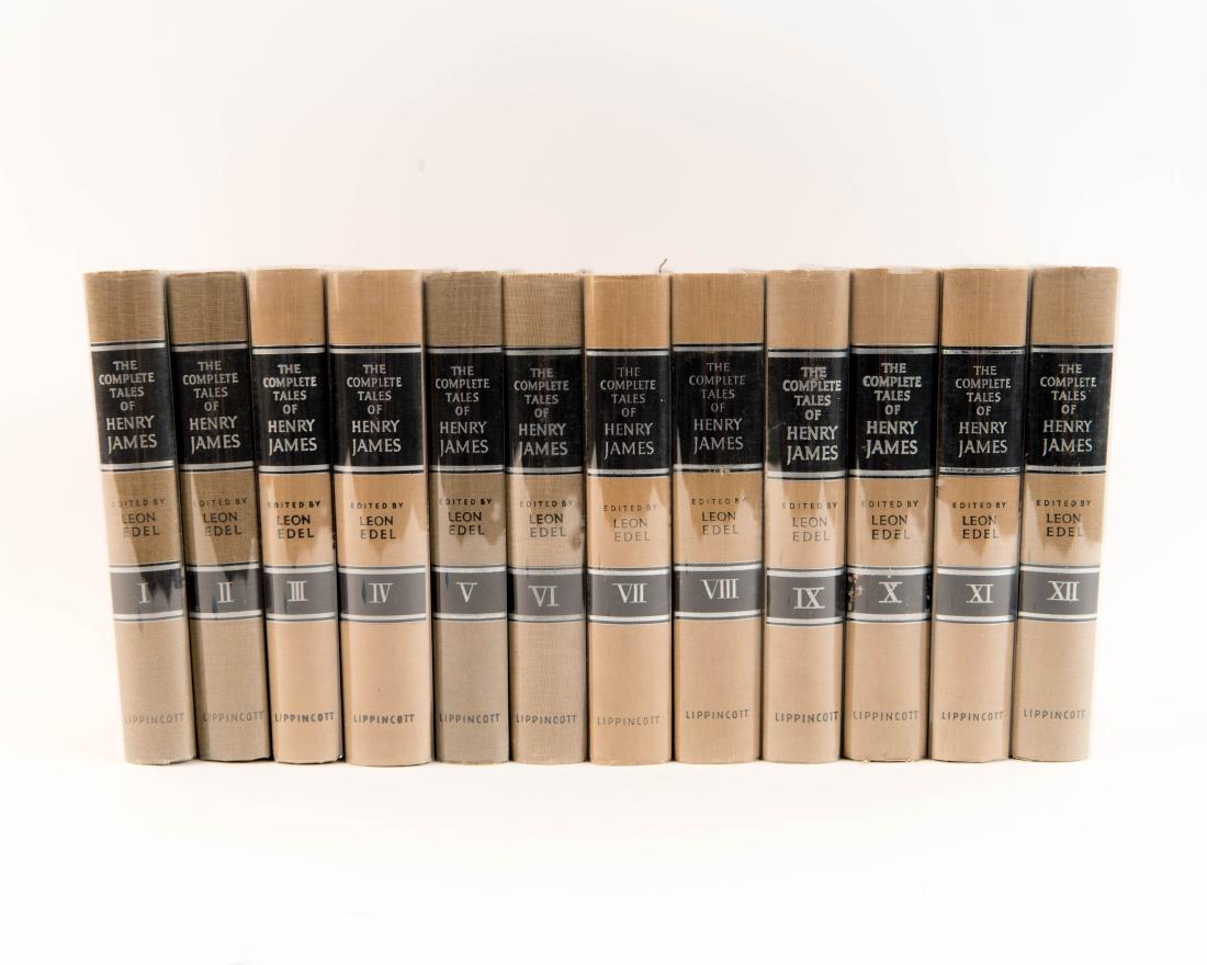 (12) VOL. THE COMPLETE TALES OF HENRY JAMES: Published by J.B. Lippincott Company, copyright 1963 and edited by Leon Edel. Dimensions: H 8.25" x W 6" x D 1.25" Condition: Uncollated. Used.