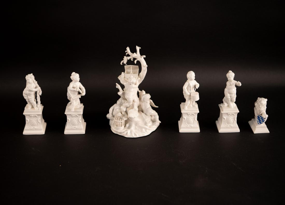 (6) GERMAN NYMPHENBURG PORCELAIN FIGURES (1 of 14)