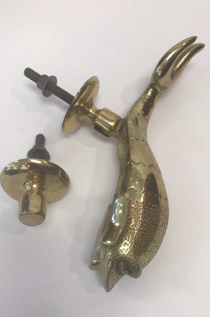 TRIDENT DOLPHIN BRASS DOOR KNOCKER (1 of 4)