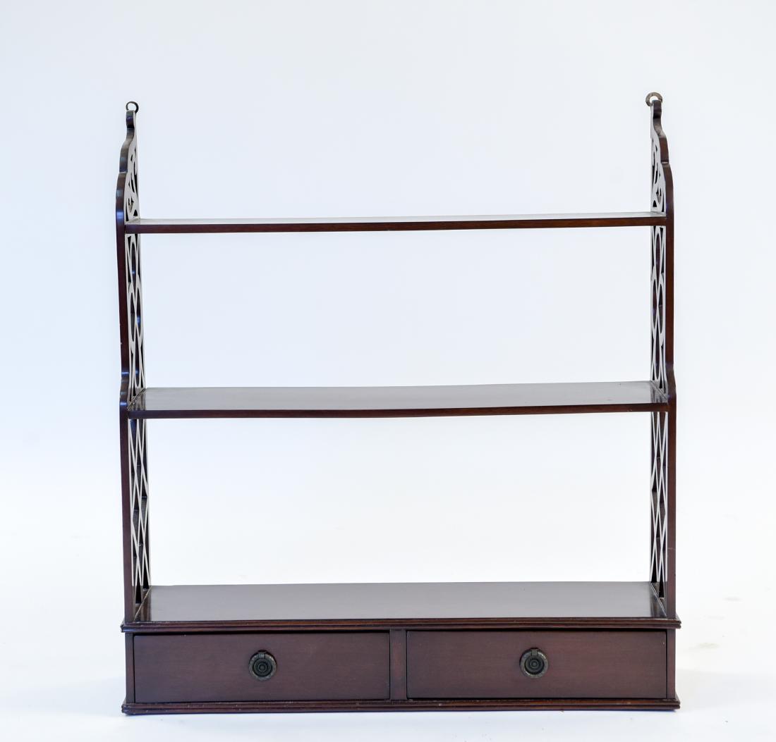 VINTAGE WALL SHELF W/ TWO DRAWERS (1 of 8)