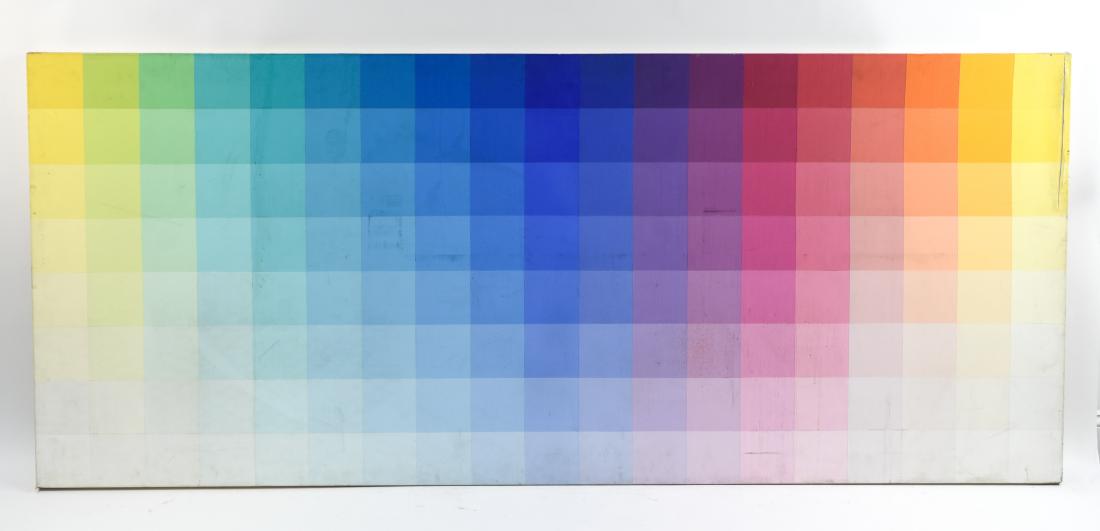 ROBERT SWAIN (1940-) LARGE RAINBOW SQUARE PAINTING (1 of 14)