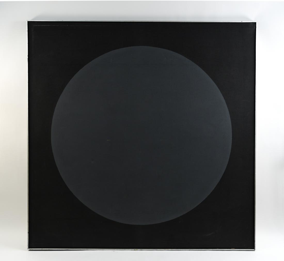 MATT FOLEY LARGE GRAY CIRCLE ON BLACK PAINTING (1 of 10)