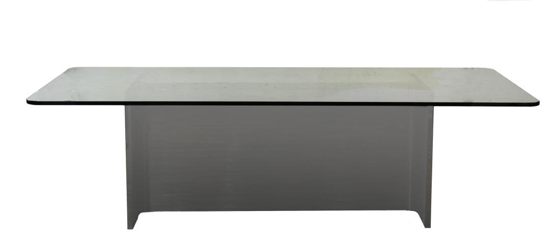 LARGE CHROME & GLASS TABLE (1 of 17)