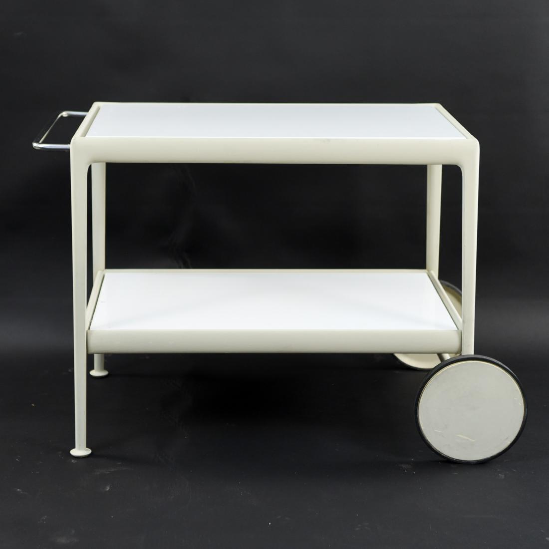 RICHARD SCHULTZ FOR KNOLL BAR CART: Dimensions: H 27" x W 35" x D 20" Condition: Some light marks and signs of use.