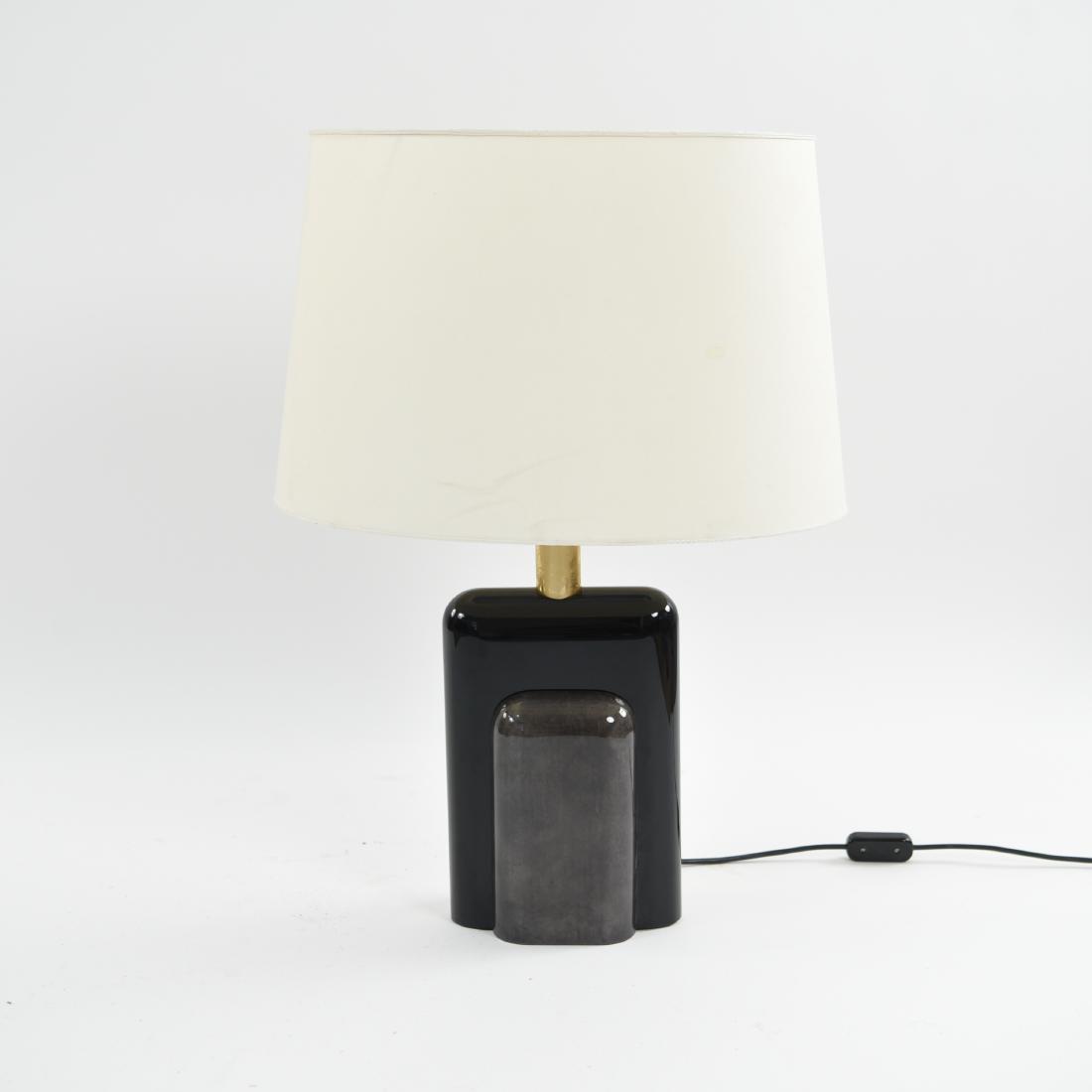 ITALIAN GOATSKIN LEATHER LAMP (1 of 9)