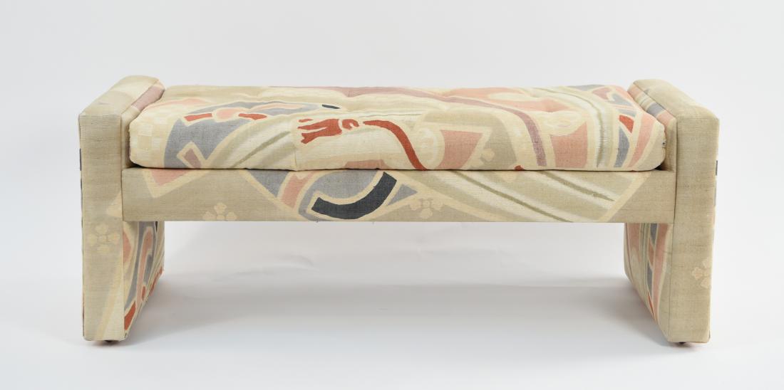MID-CENTURY UPHOLSTERED BENCH (1 of 7)