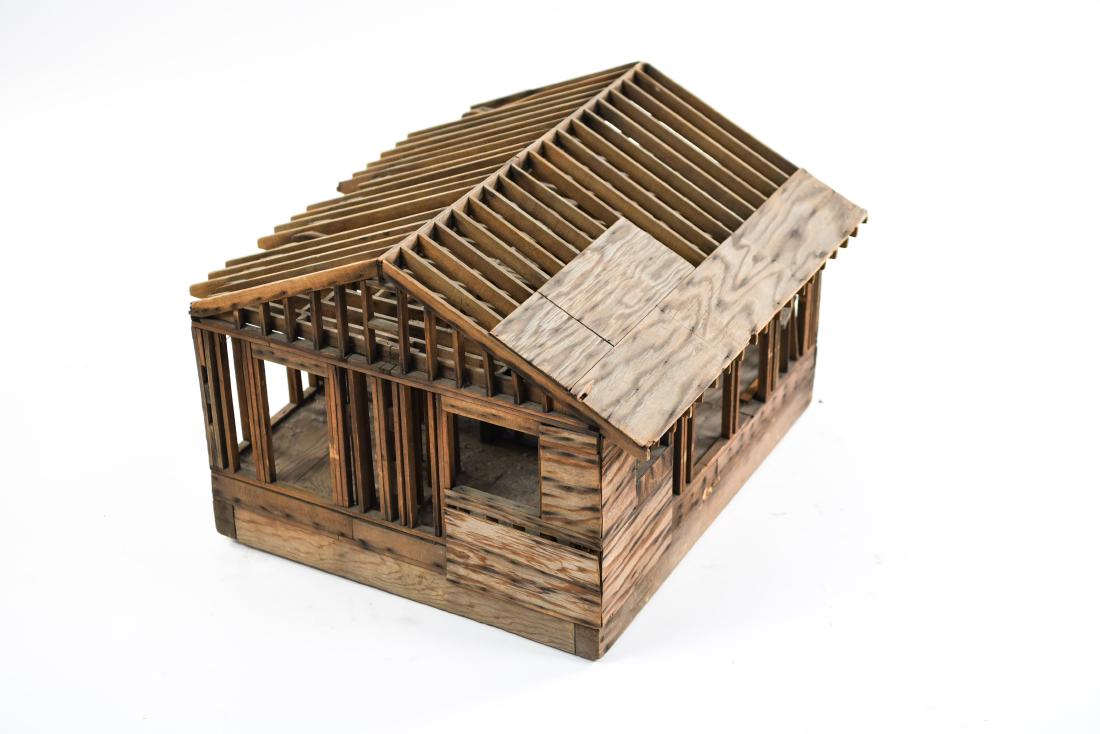 WOODEN ARCHITECTURAL HOUSE MODEL (1 of 8)