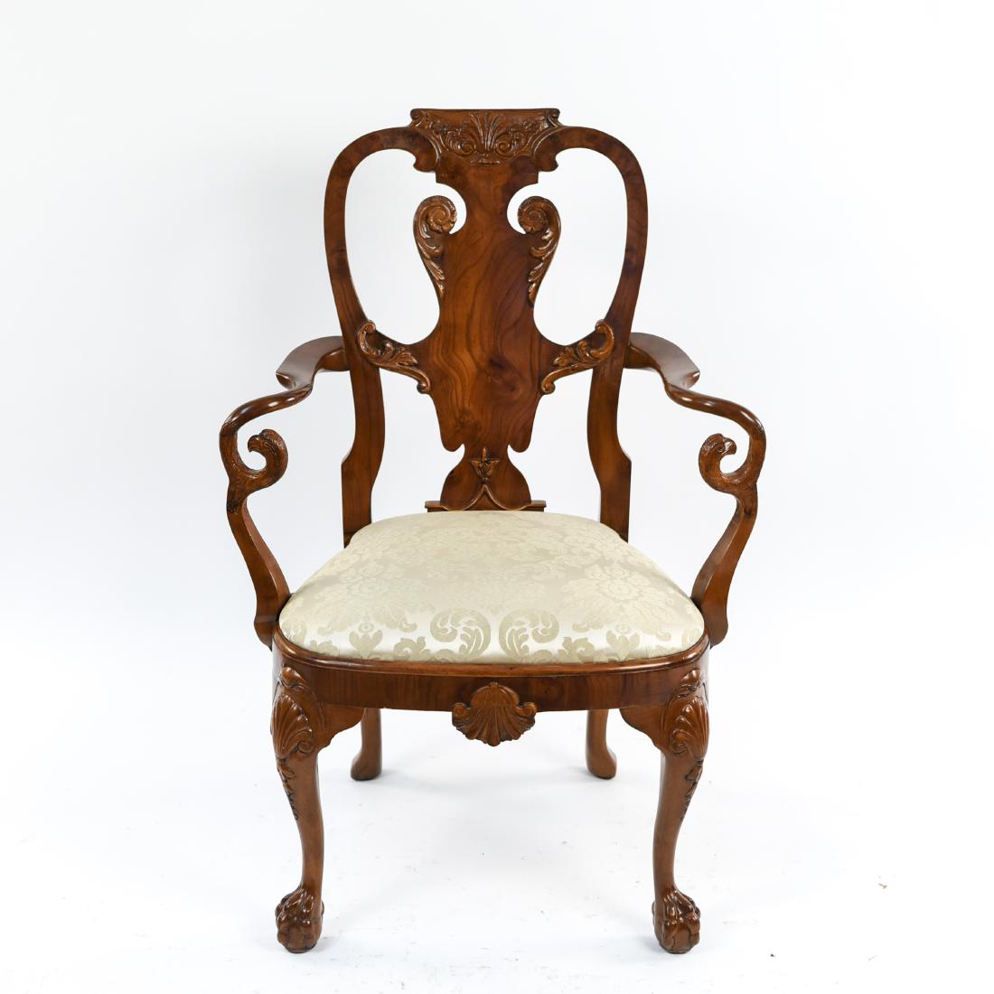 GEORGE I STYLE BURL ARMCHAIR (1 of 13)