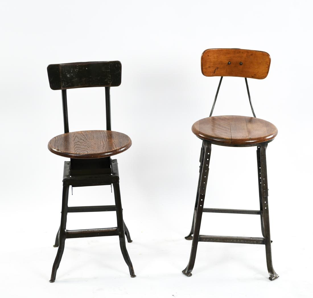 (2) VINTAGE INDUSTRIAL STOOLS (1 of 16)