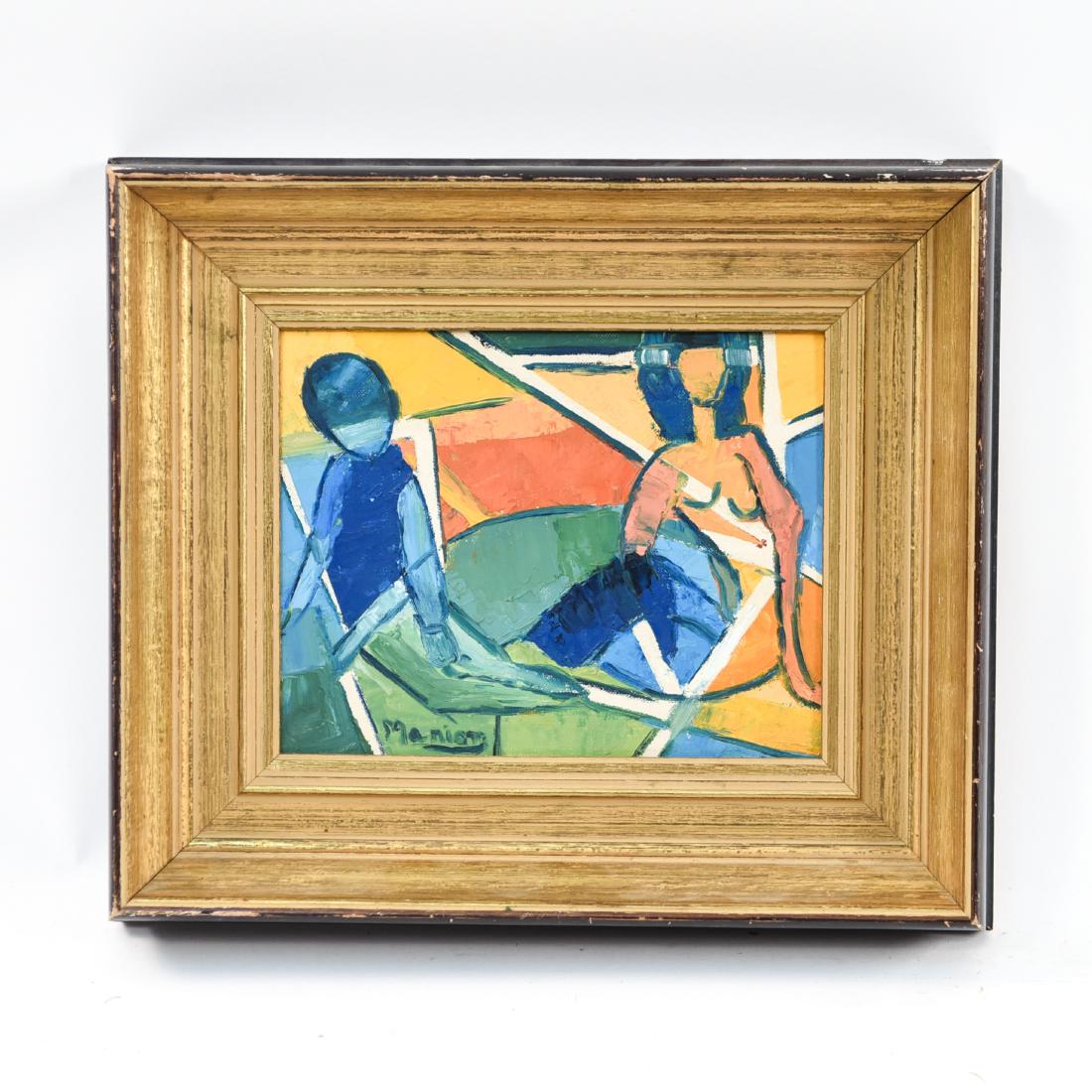 MARION GREEN ABSTRACT ACRYLIC ON CANVAS BOARD (1 of 8)