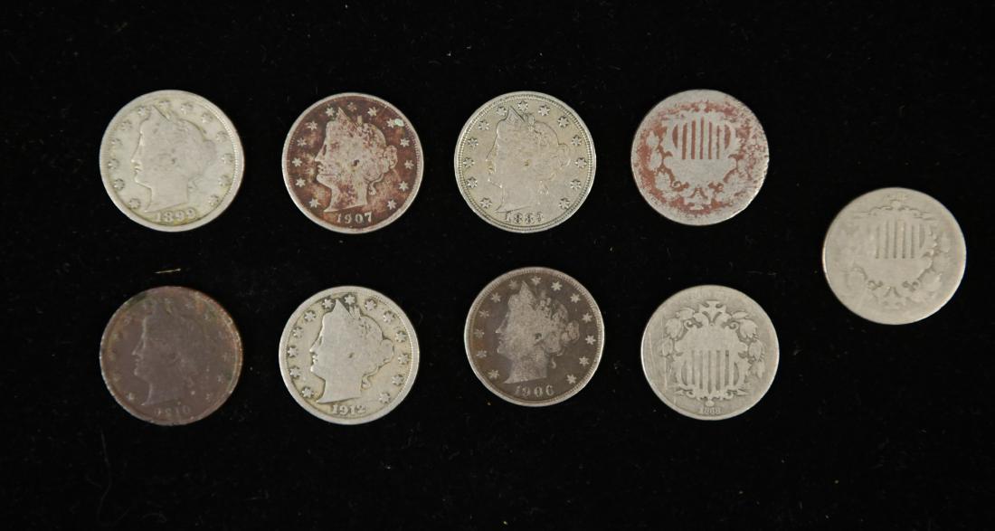 GROUPING OF 1883-1912 FIVE CENT PIECES (1 of 6)
