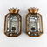 CROWN GLASS CASE LANTERN SCONCES LIGHT FIXTURES