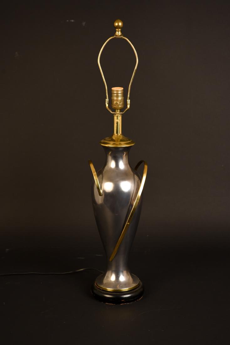 MODERNIST BRASS & CHROME TABLE LAMP (1 of 7)