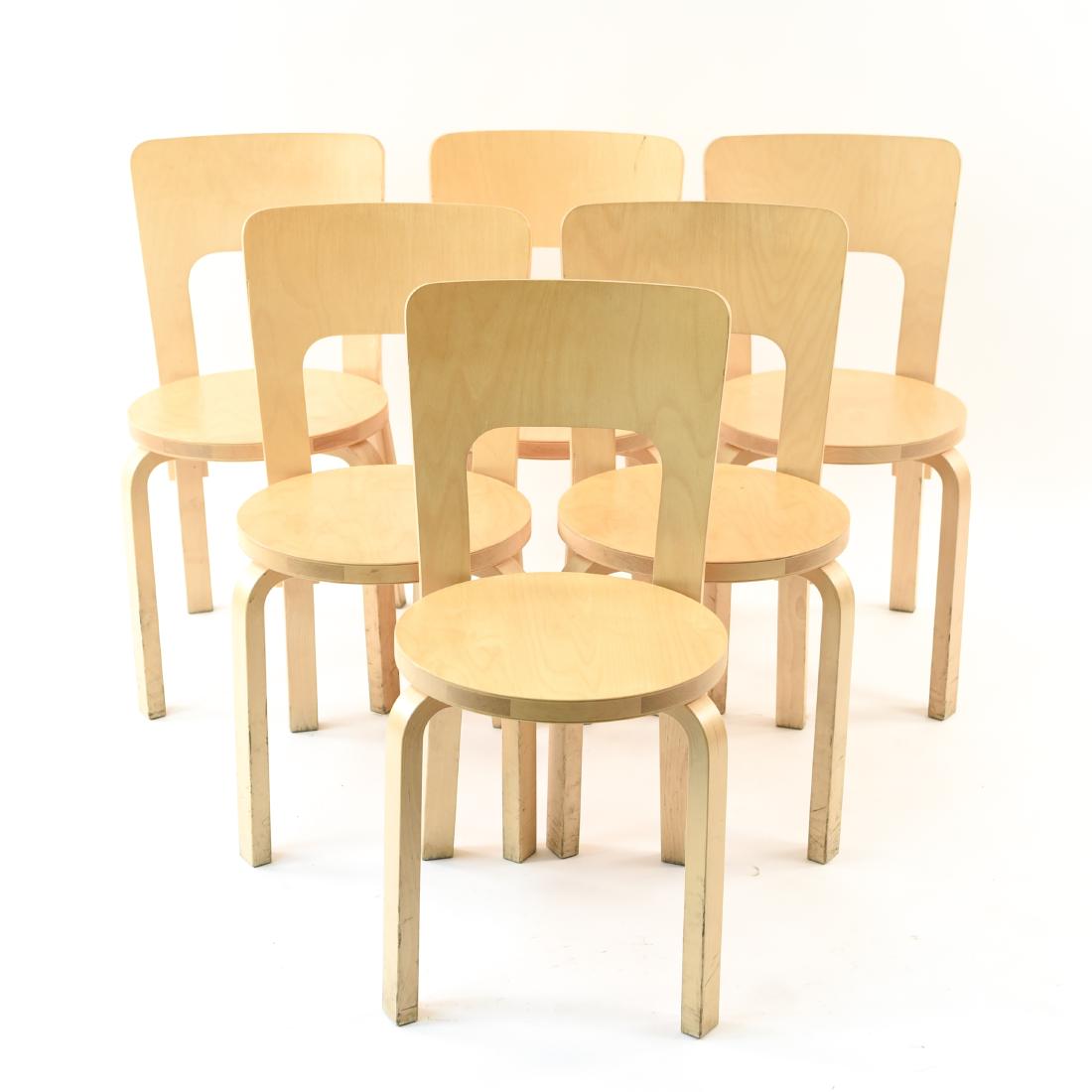 (6) ALVAR AALTO FOR ARTEK DINING CHAIRS (1 of 13)