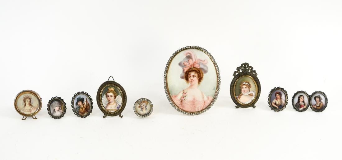 GROUPING OF (10) MINIATURE PORTRAITS (1 of 11)