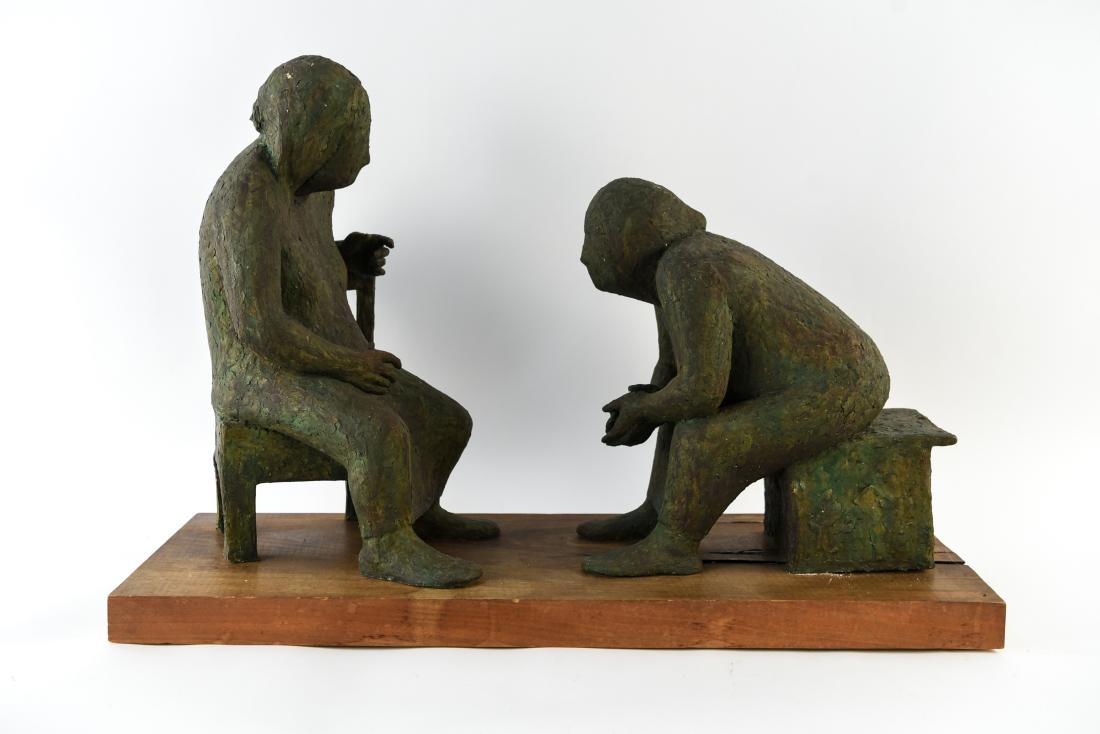 SYD GINSBERG MODERNIST CERAMIC SCULPTURE TWO (1 of 12)