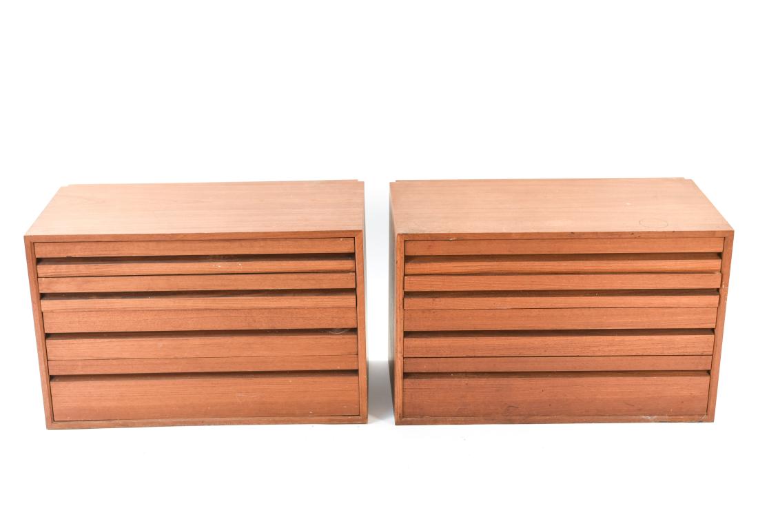 PAIR OF DANISH WALL UNIT CHEST OF DRAWERS (1 of 14)