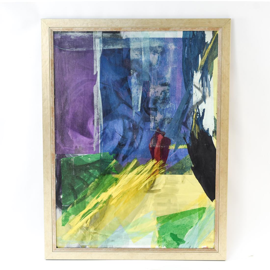 MIXED MEDIA ABSTRACT COLLAGE ON CANVAS (1 of 10)