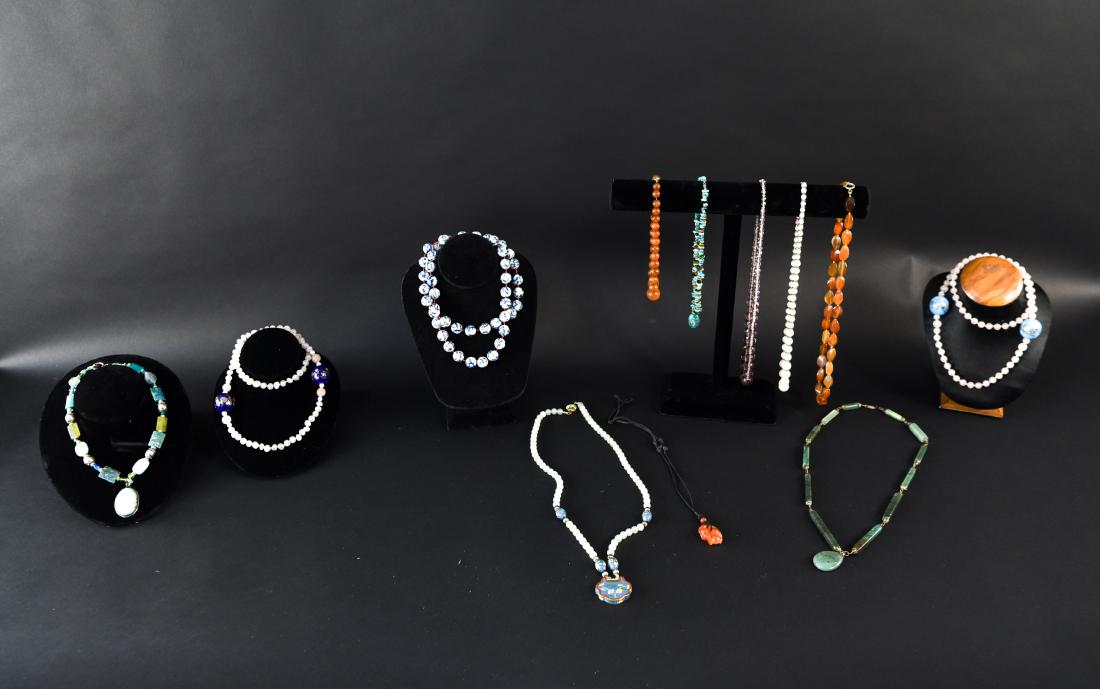 GROUPING OF CHINESE & STONE NECKLACES (1 of 14)