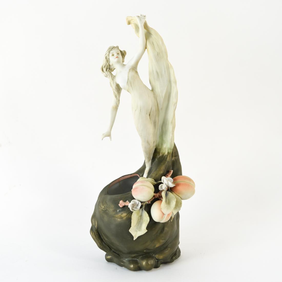 AUSTRIAN PORCELAIN FIGURAL VASE (1 of 10)