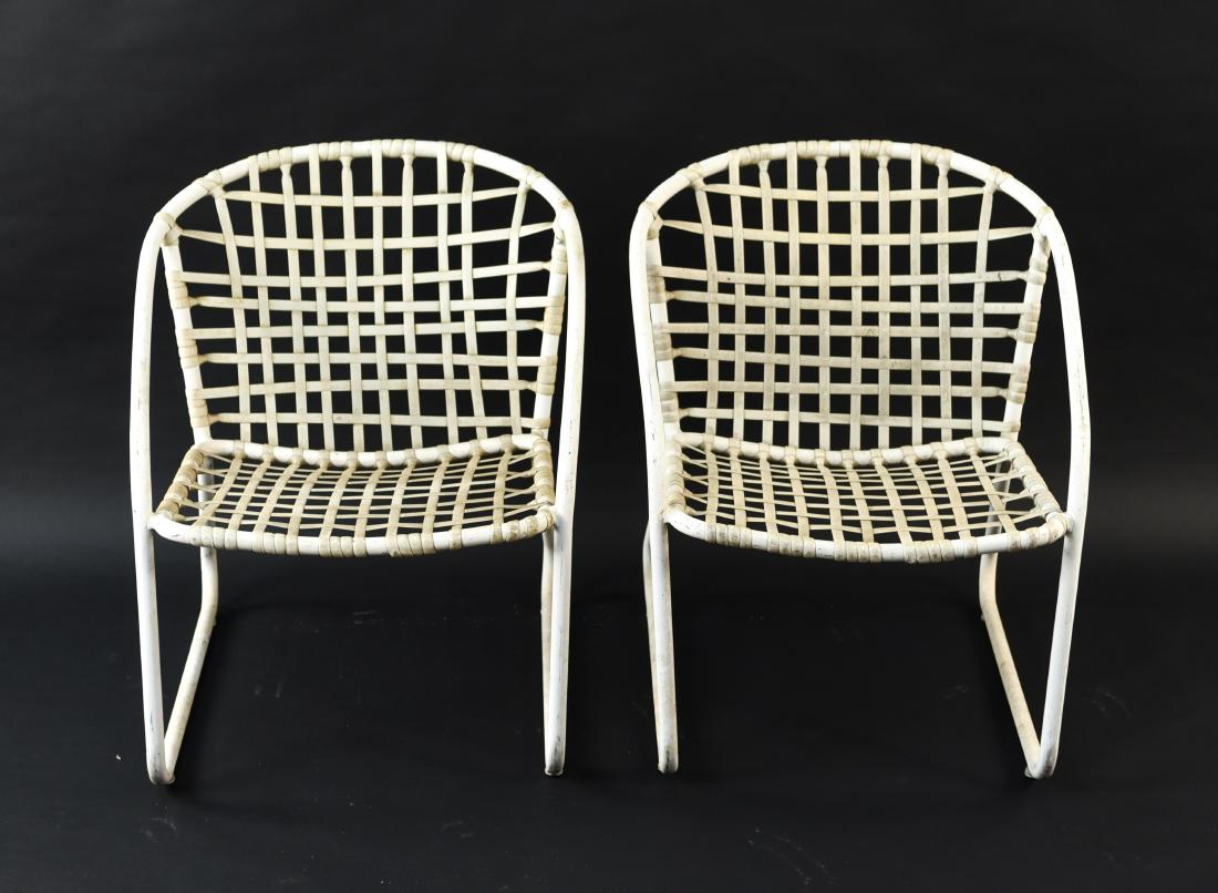 PAIR OF BROWN JORDAN OUTDOOR CHAIRS: Dimensions: H 28" x W 23" x D 28" x SH 15" Condition: Wear from use and outdoor exposure.