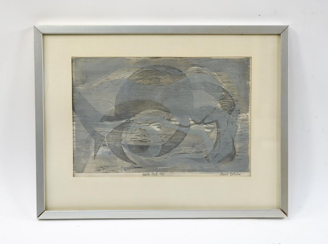 EDWARD DECAZBO GRAY ABSTRACT PRINT (1 of 9)