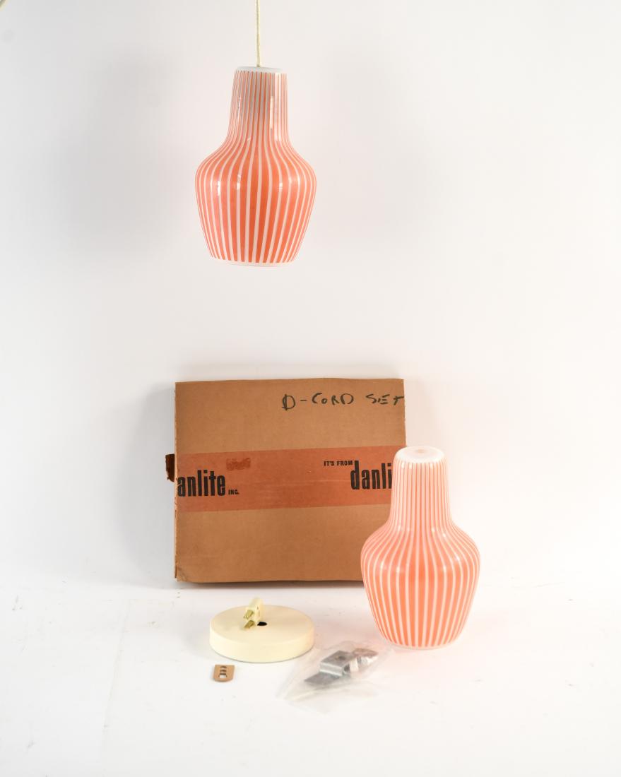 MID CENTURY GLASS PENDANT LIGHT (1 of 3)
