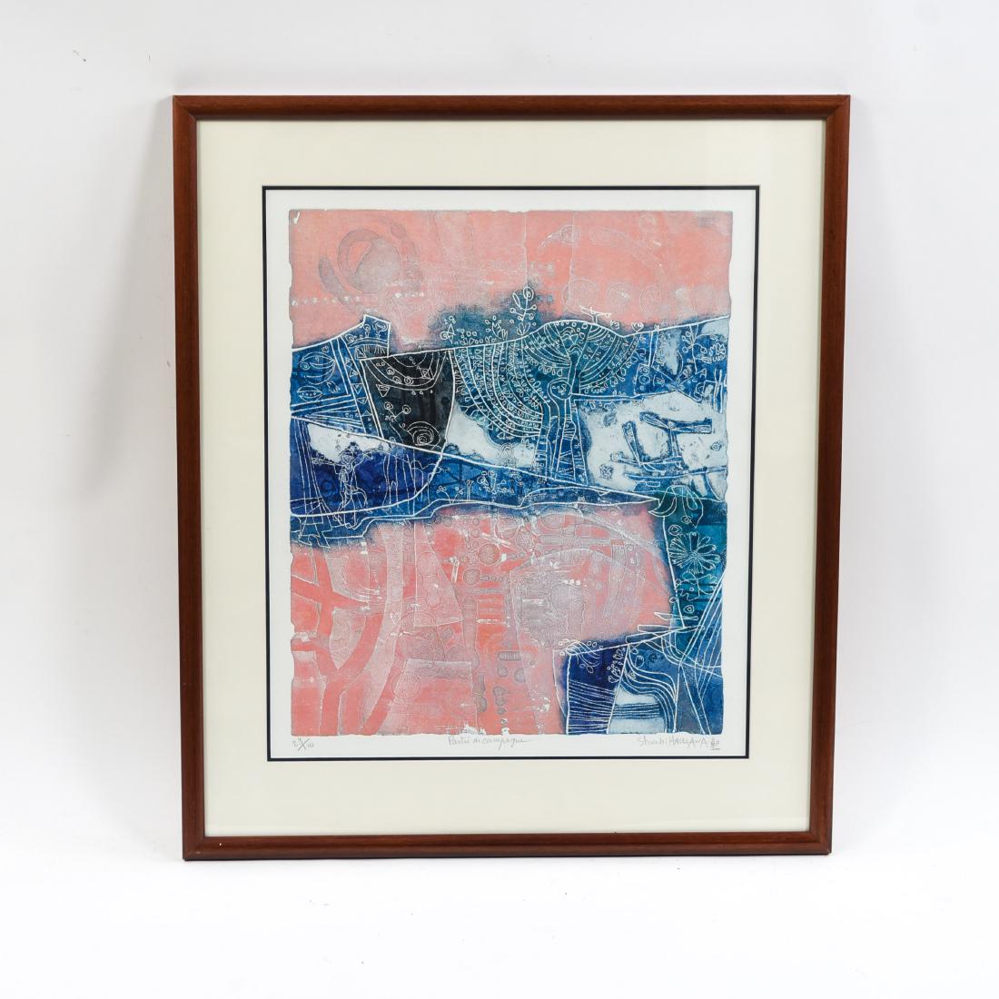 SHOICHI HASAGAWA (JAPANESE B. 1929) COLOR INTAGLIO: 23/110. Editioned, titled, and signed lower edge. Dimensions: (Frame) H 34" x W 29", (Sight) H 26" x W 21" Condition: No issues to note. M12871