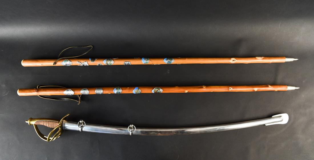 SOUVENIR WALKING STICK AND SWORD GROUPING (1 of 12)