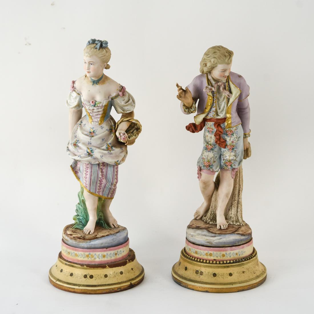 PAIR OF PORCELAIN FIGURAL LAMP BASES (1 of 13)