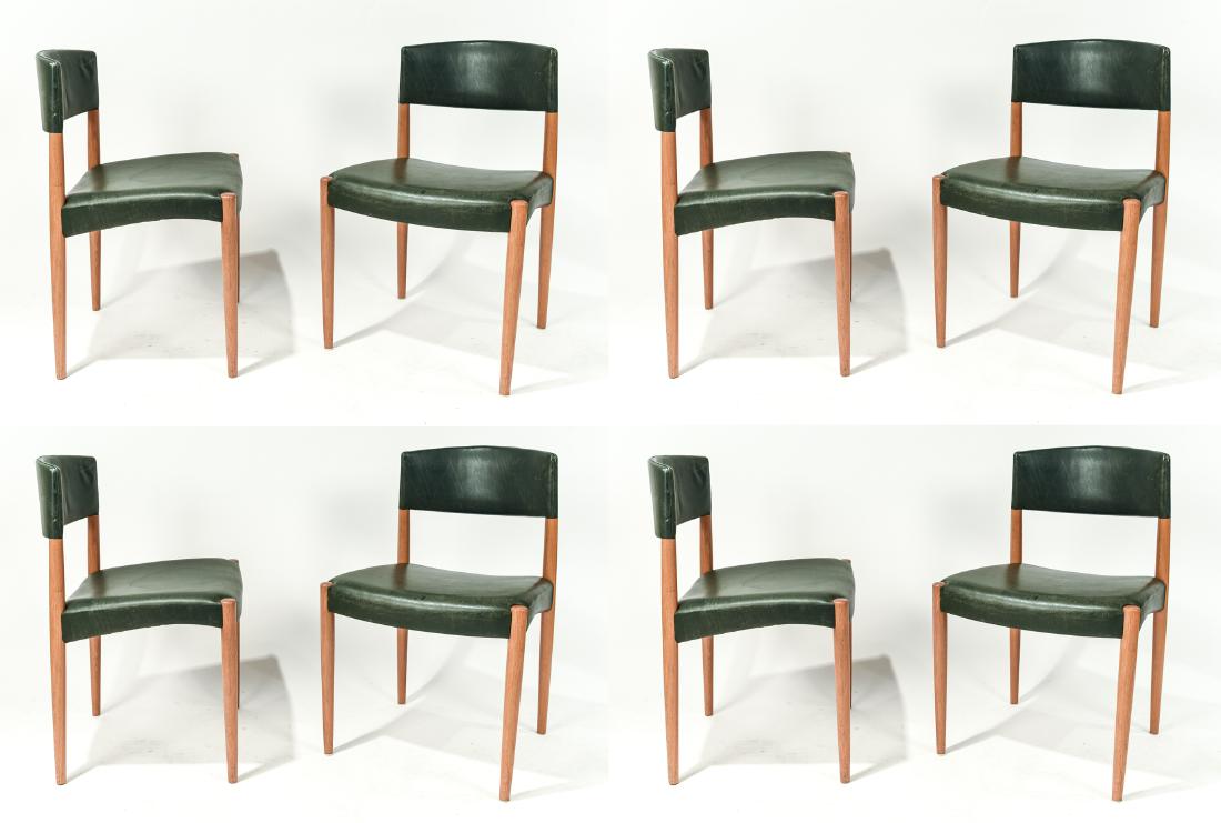 (8) LUDVIG PONTOPPIDAN DANISH LEATHER & OAK CHAIRS (1 of 13)