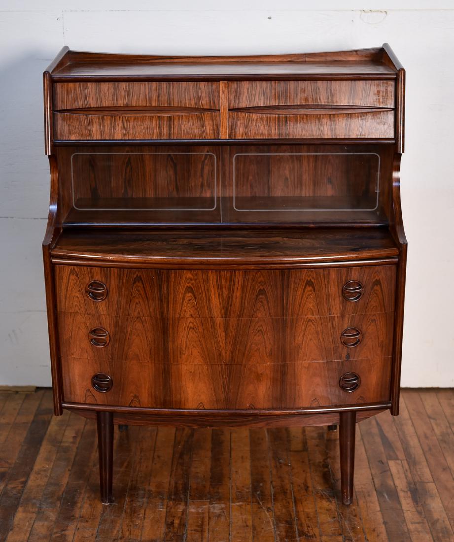 ARNE VODDER FOR SIBAST ROSEWOOD SECRETAIRE: Danish, c. 1960's. Dimensions: H 44.5" x W 35" x D 17.5" Condition: Wear consistent with age and use. WPA092