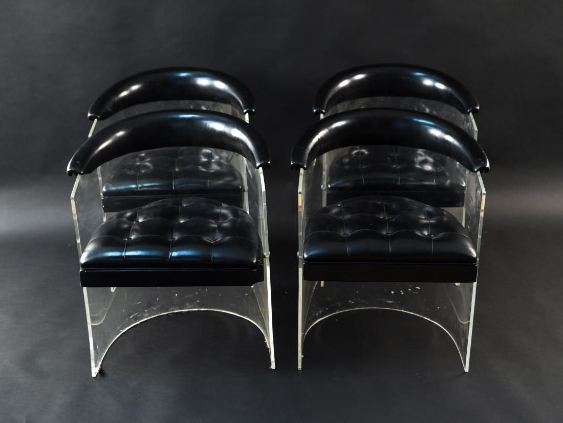 (4) LUCITE CURVED BACK CHAIRS (1 of 13)