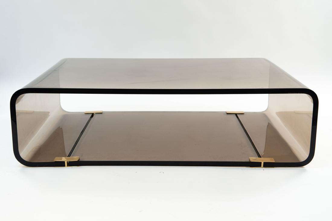 LES PRISMATIQUES SMOKED LUCITE COFFEE TABLE (1 of 14)