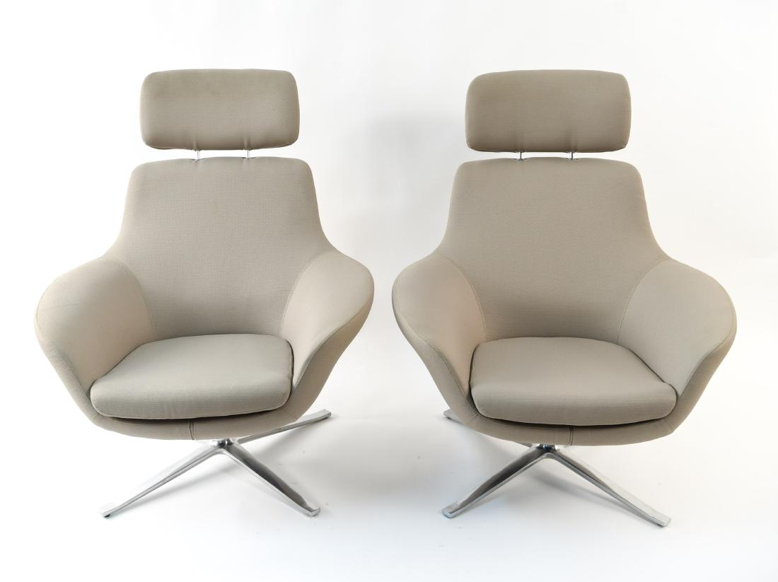 PAIR COALESSE BOB HIGH BACK LOUNGE CHAIRS (1 of 17)