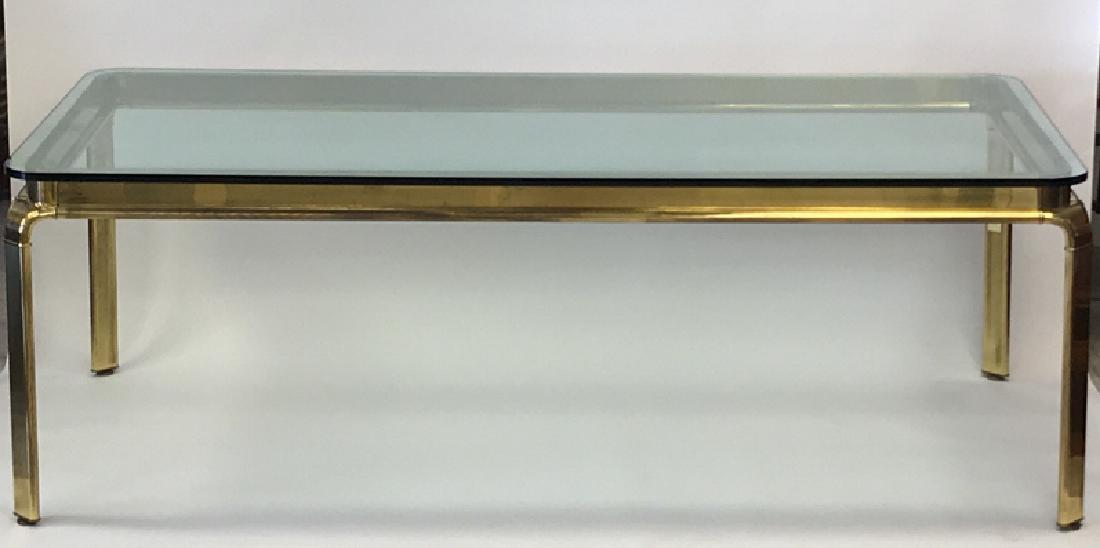 MID-CENTURY BRASS AND GLASS DINING TABLE (1 of 8)