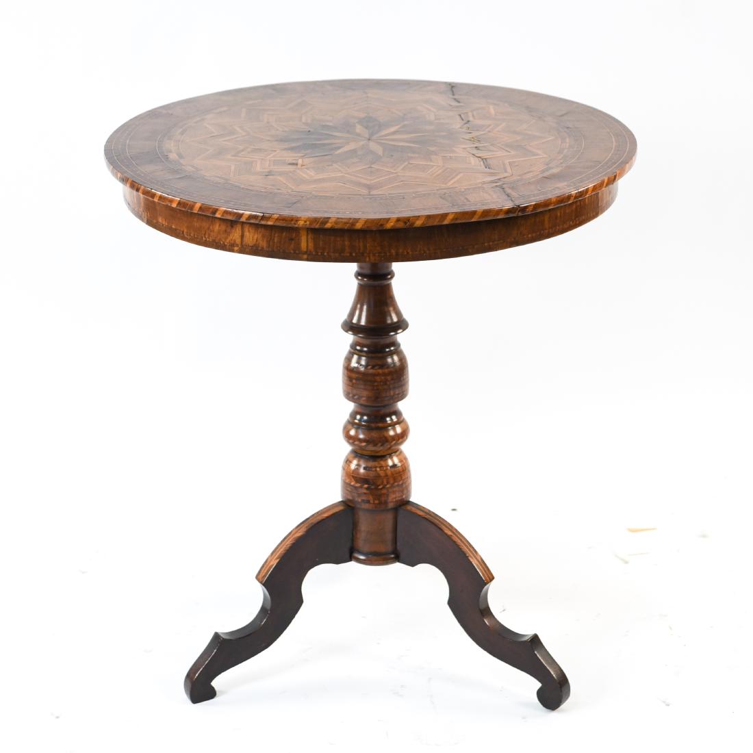 19TH C. INLAID WALNUT SORRENTO OCCASIONAL TABLE (1 of 15)