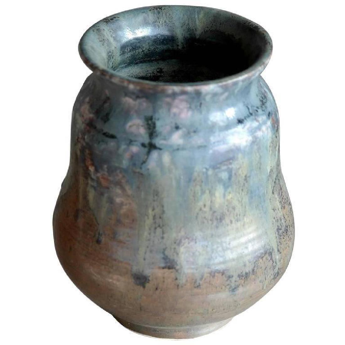 DANISH 1920'S CARL HALIER GLAZED STONEWARE VASE (1 of 7)