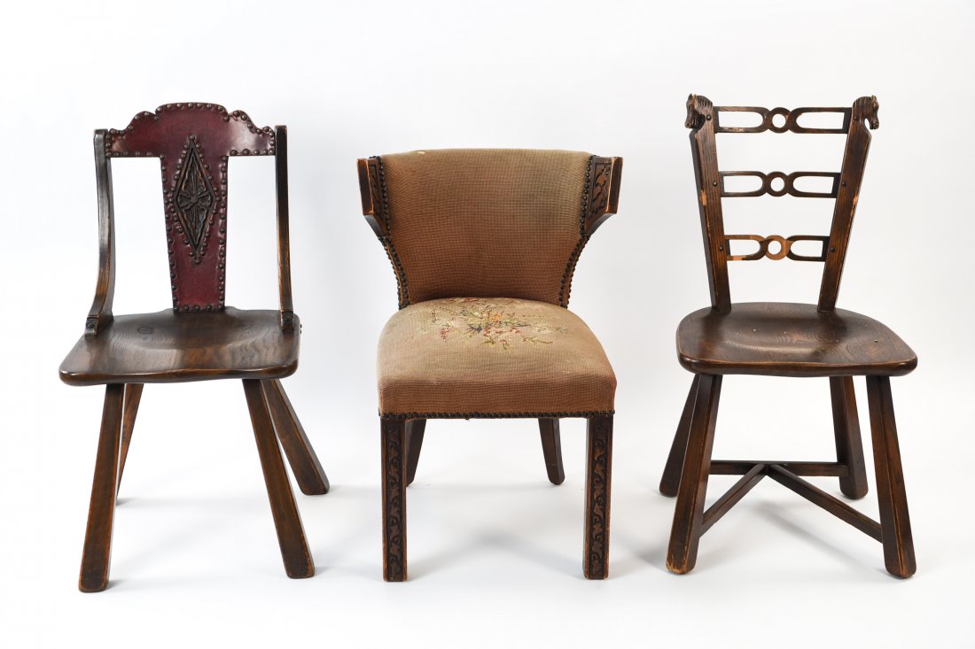 (3) ROMWEBER OAK VIKING COLLECTION CHAIRS (1 of 20)