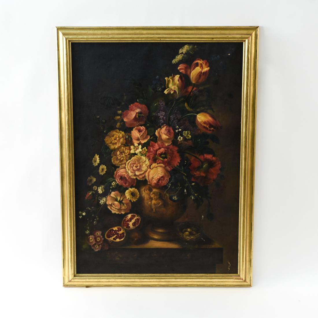 VINTAGE OIL ON CANVAS AFTER JAN VAN HUYSUM (1 of 10)