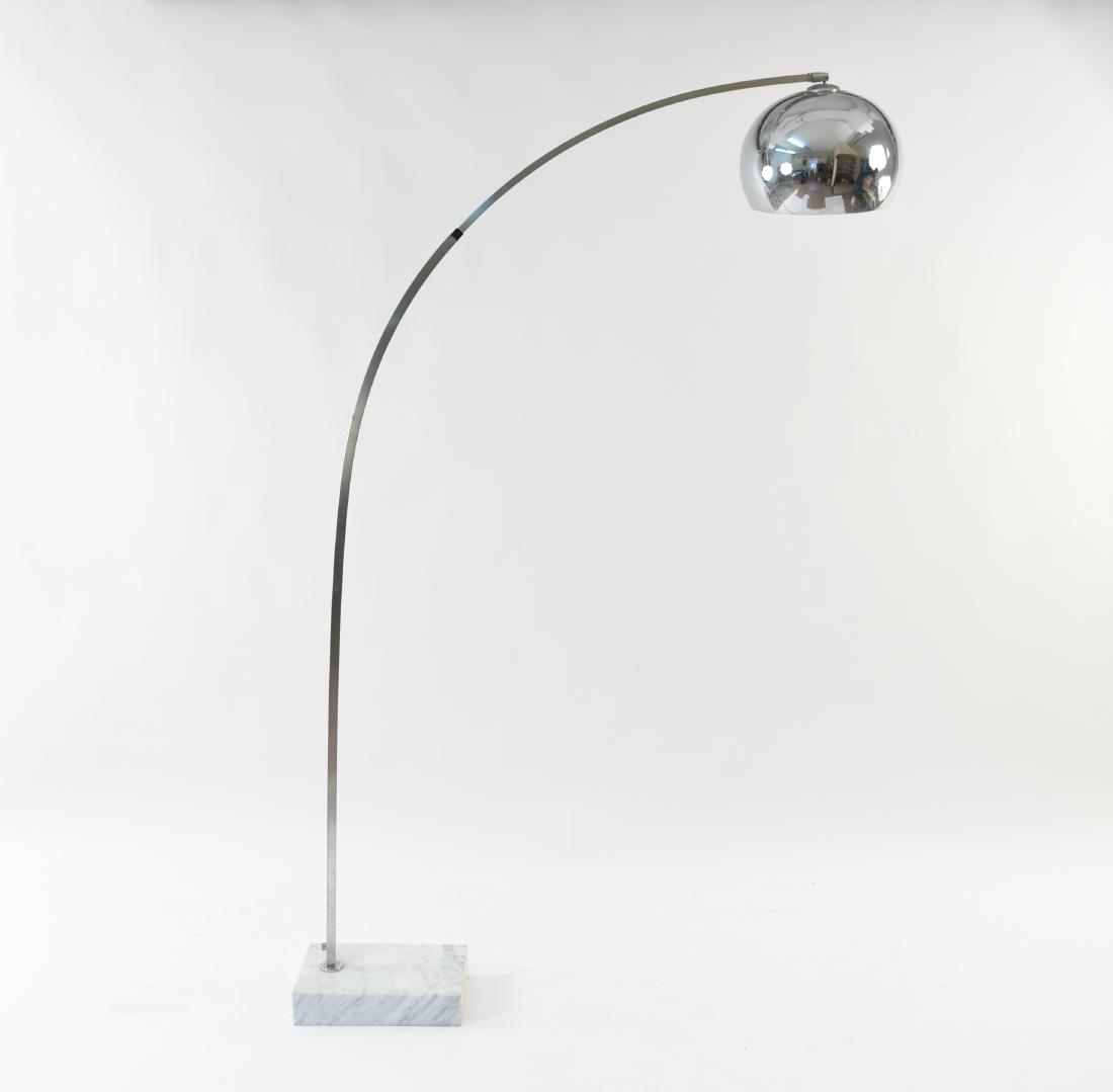 MID-CENTURY CHROME EYEBALL ARC LAMP (1 of 9)