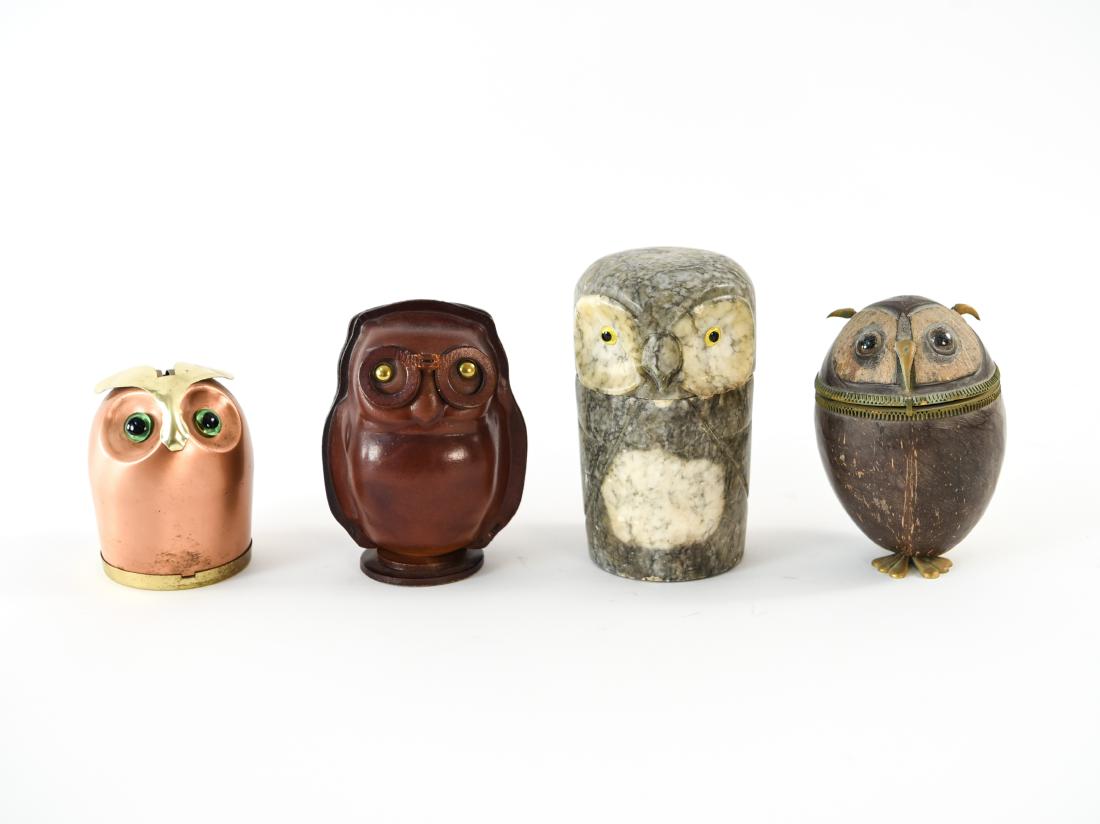 HAND-MADE & CARVED OWL GROUPING (1 of 16)