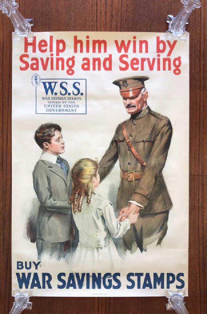 WORLD WAR I WAR SAVINGS STAMPS POSTER (1 of 8)