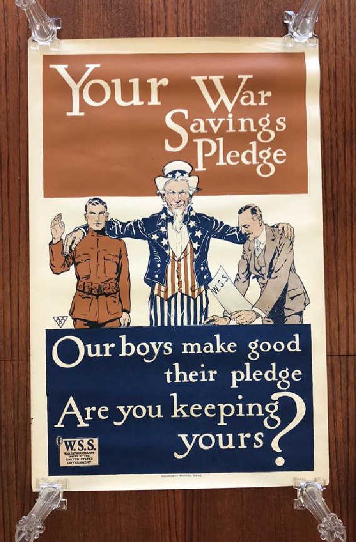 WORLD WAR I WAR SAVINGS STAMPS POSTER (1 of 8)