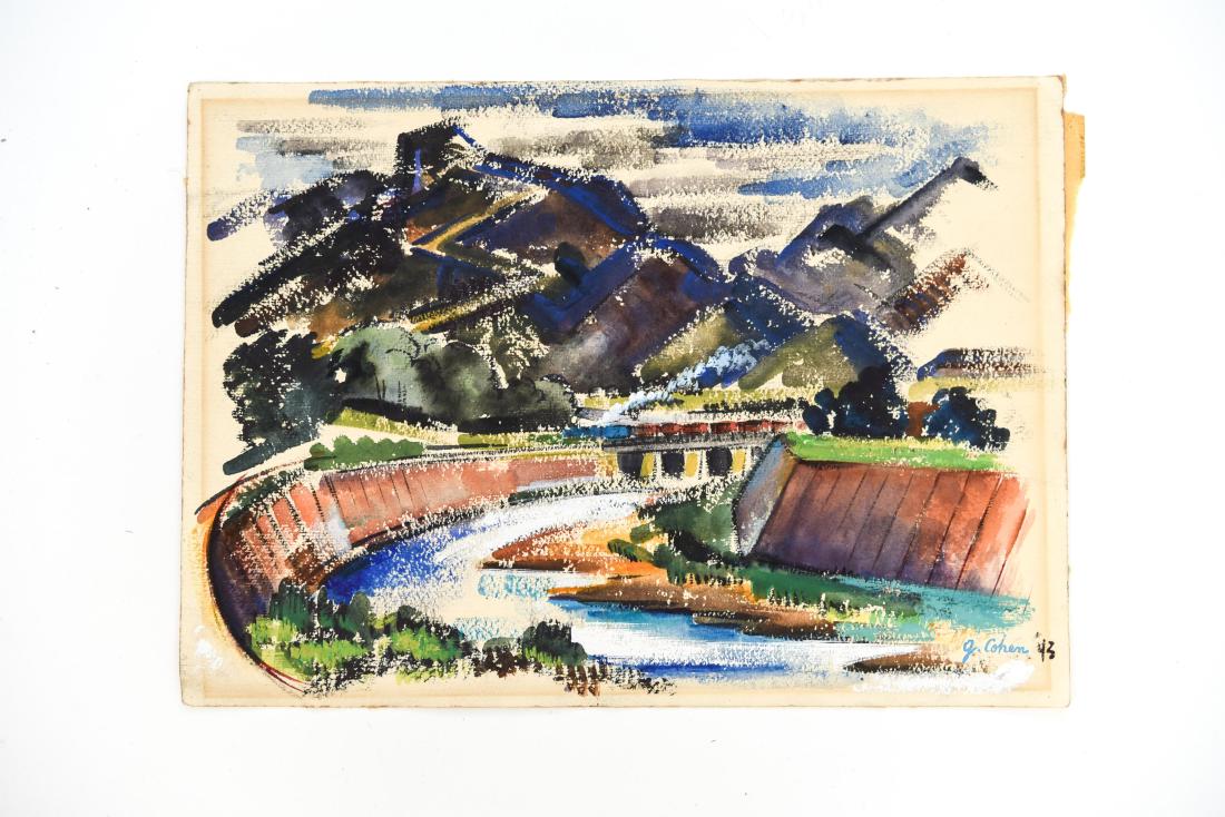 G. COHEN 1943 WATERCOLOR (1 of 7)